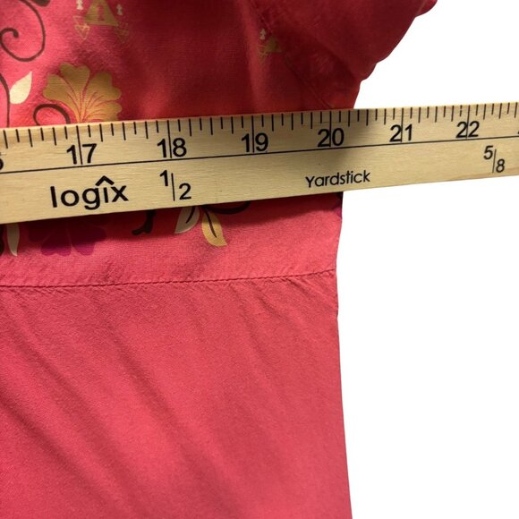 Sailor Womens Embroidered Rayon Boho Tunic Dress Pink XL Regular Fit - Picture 4 of 7